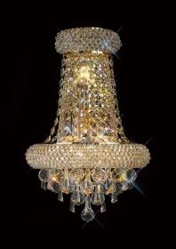 Alexandra Gold Crystal Wall Lights Diyas Wall Washers